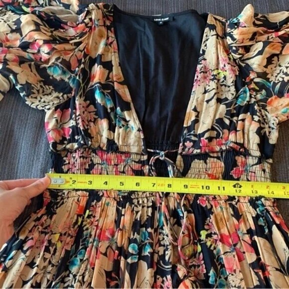 Love Sam Dark Wonder Bohemian Floral Maxi Dress Size Small - Picture 12 of 15